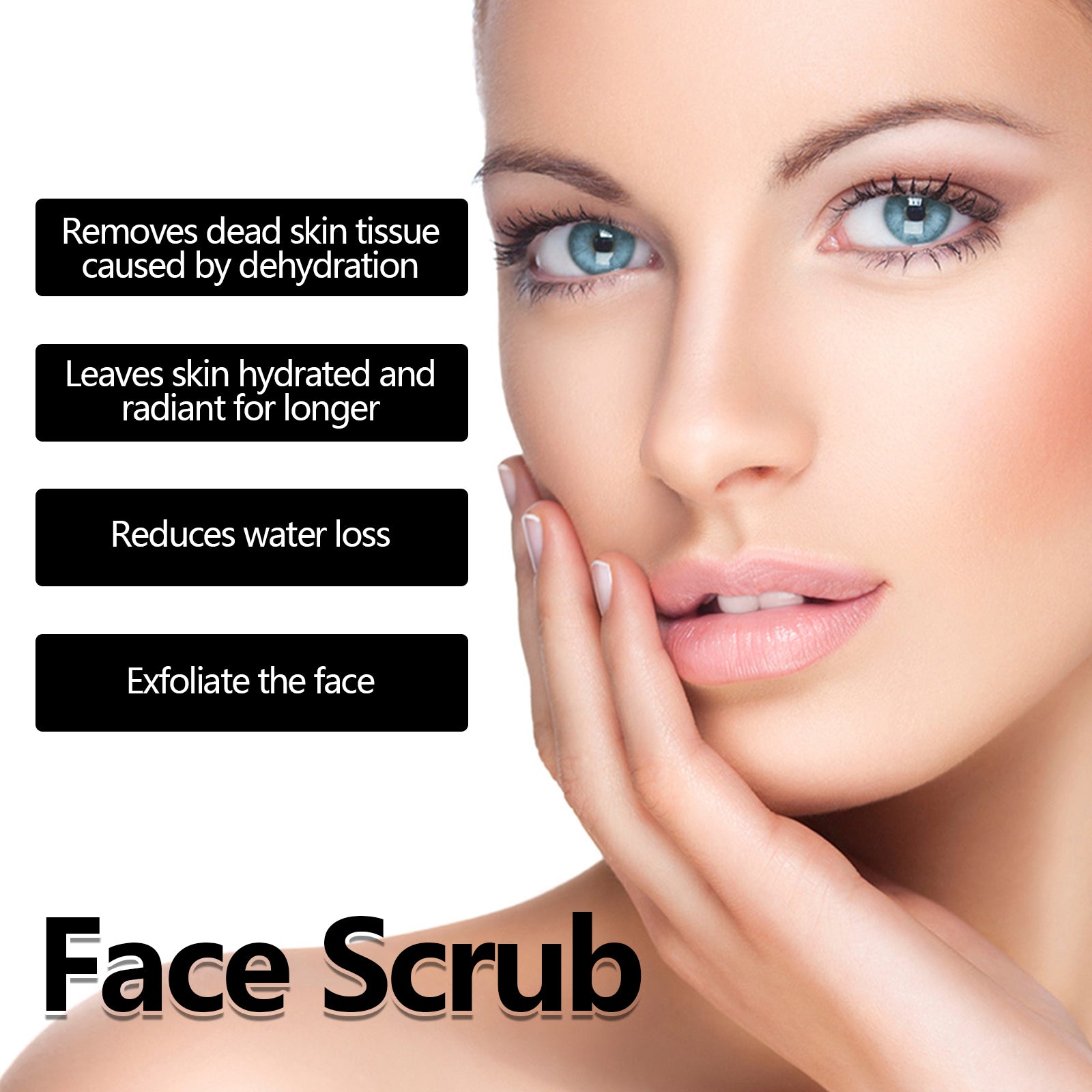 EELHOE Face Scrub, Soften Cutin Supple Skin Moist Water Embellish Burnish - 5 - CJ