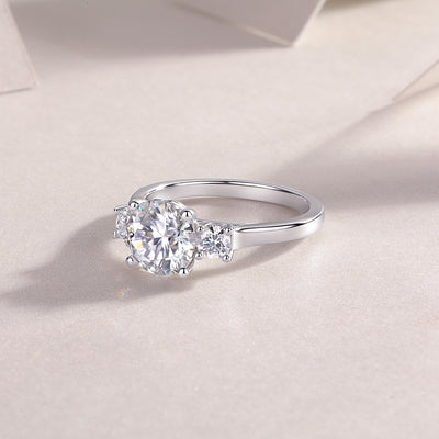 1Large Diamond Ring Luxury Fashion Set Moissanite Silver Ring Prohibit TikTok sales - 5 - CJ