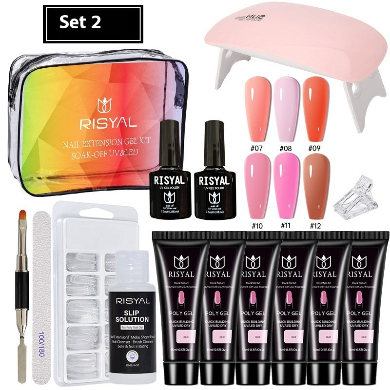 UV Polish Full Set Of Crystal Extended Glue Paper - free - 0 - CJ