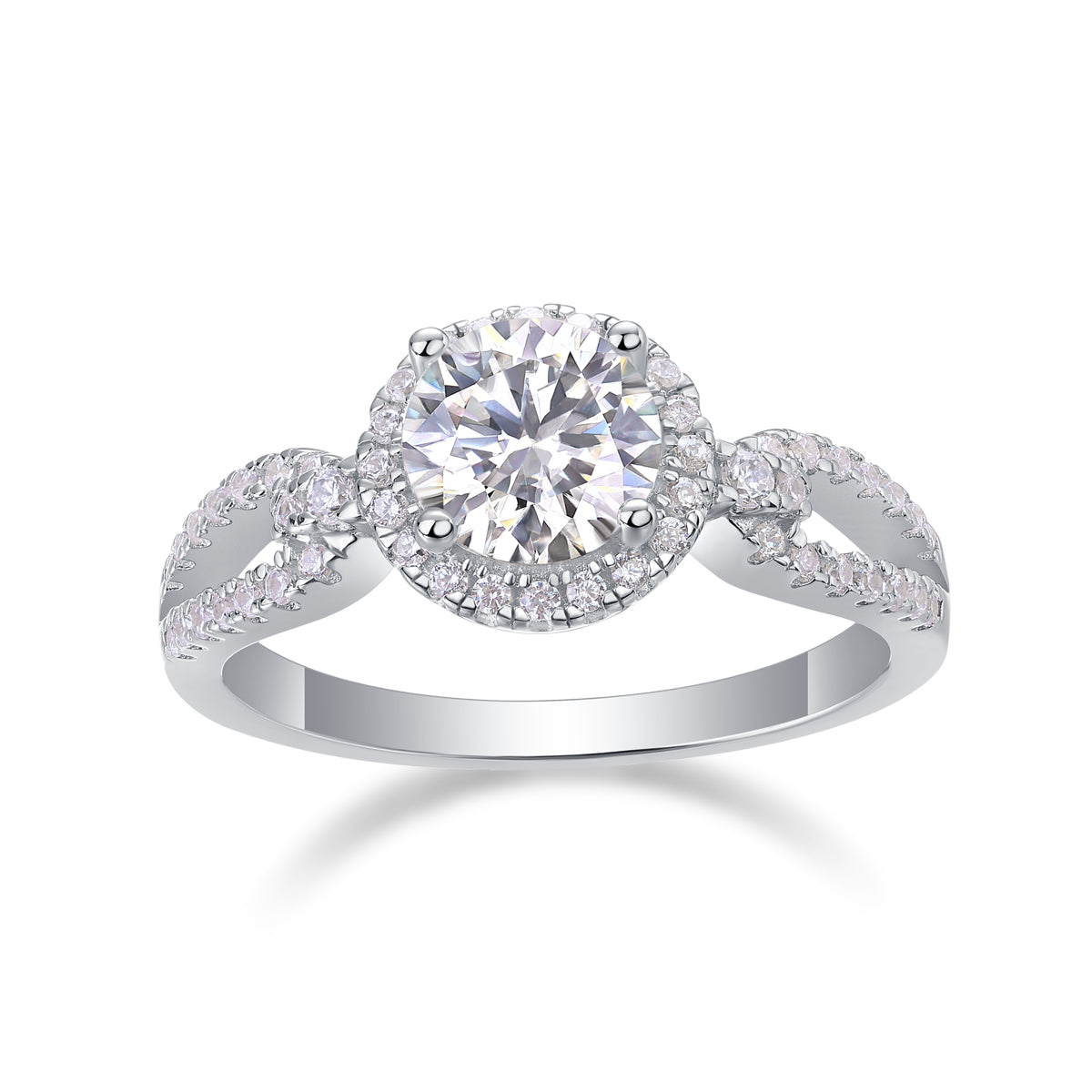 1Luxury Fashion Large Diamond Wedding Ring With Moissanite Silver Ring Prohibit TikTok sales - 5 - CJ