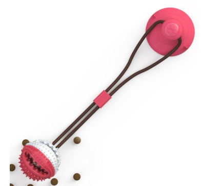 Dog Toys Silicon Suction Cup Tug Interactive Dog Ball Toy For Pet Chew Bite Tooth Cleaning Toothbrush Feeding Pet Supplies - 0 - CJ - H - CJJJCWGY03566 - H