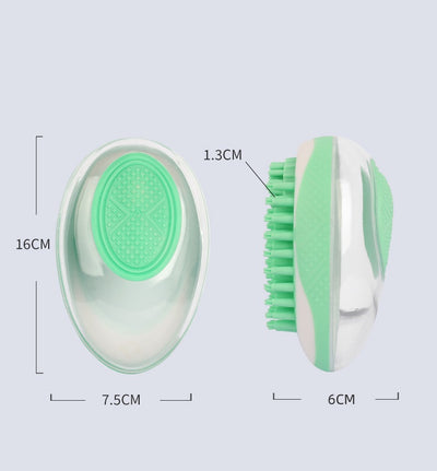 Dog Cat Bath Brush 2 - in - 1 Pet SPA Massage Comb Soft Silicone Pets Shower Hair Grooming Cmob Dog Cleaning Tool Pet Products - 0 - CJ