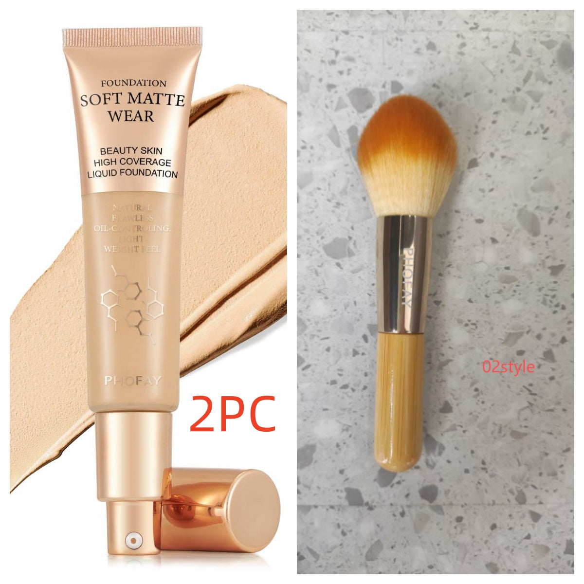 PHOFAY Full Coverage Foundation - 4 - CJ - 04 set - CJCZ212019631EV
