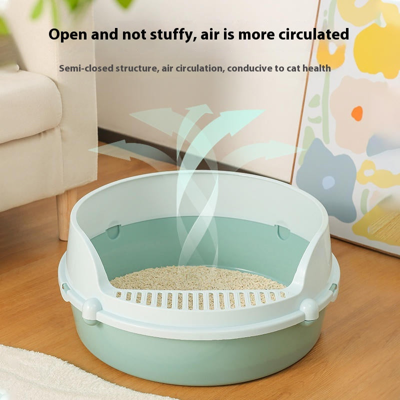 Anti - splash Semi Closed Litter Box - 0 - CJ