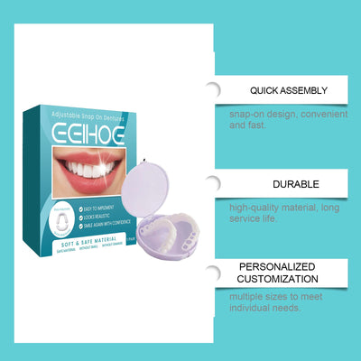 EELHOE Adjustable Snap On Dentures Temporary Gap Filling Orthodontic Dentures Kit - 5 - CJ