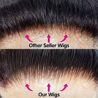 6x4 Density Virgin Human Hair Wigs For Black Women Vietnamese Raw Hair Transparent Lace Front Pre - Plucked Bleached Knots - 5 - CJ