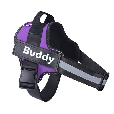 Personalized Dog Harness NO PULL Reflective Breathable Adjustable Pet Harness Vest For Small Large Dog Custom Patch Pet Supplies - 7 - CJ