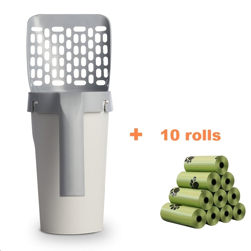 10-Piece Deluxe Cat Litter Scoop Set - Durable PP Material For Long-Lasting Use, Efficient Pet Litter Sifter With Integrated Waste Bag Dispenser For Easy Cleaning, Suitable For All Cat Breeds And Litt by Generic