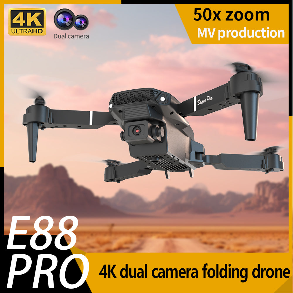 E88 Dual Camera Drone, WiFi FPV Double Folding RC Quadcopter Altitude Hold, Remote Control Toy For Beginners, Ideal Men's Gift For Outdoor Fun, Great For Christmas, Halloween, And Thanksgiving - 5 - CJ