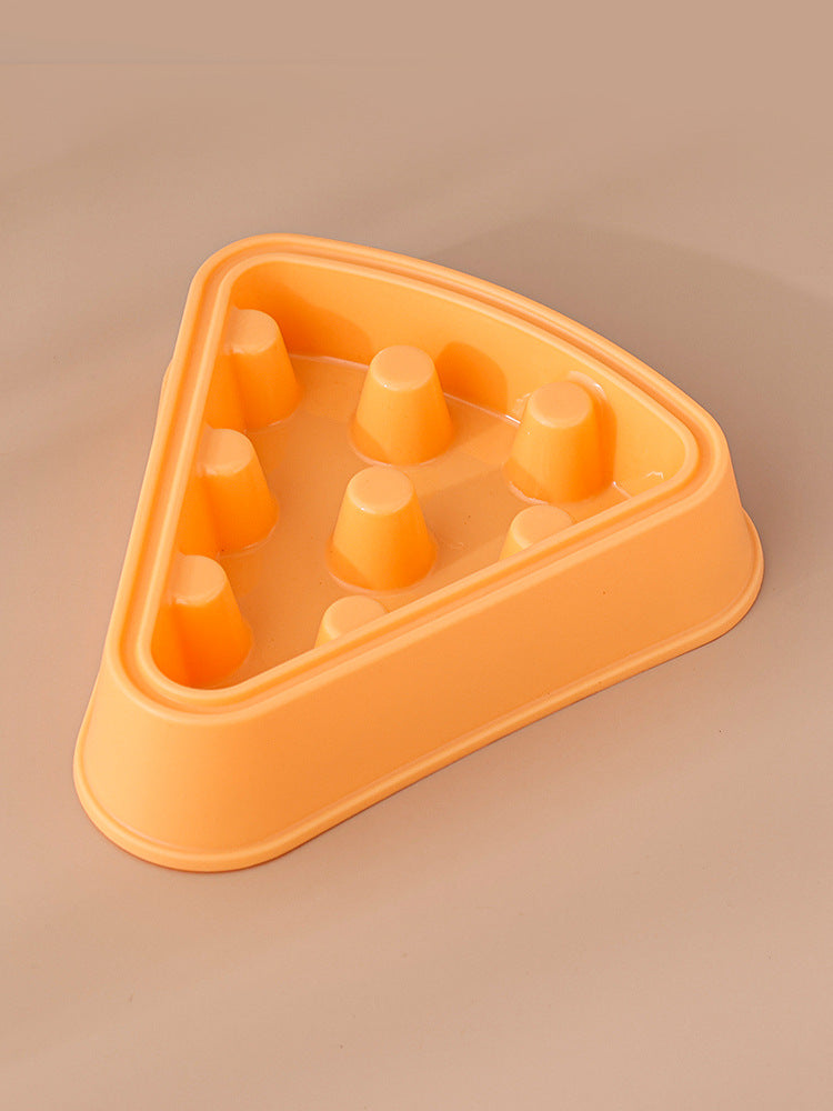 Pet Cat Dog Bowl Cartoon Pizza Single Bowl Slow Food - 0 - CJ - Orange - CJGY162313902BY