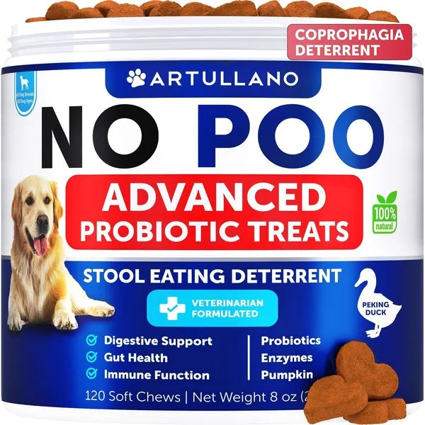 No Poo Chews For Dogs Coprophagia Stool Eating Deterrent Stop Eating Poop Treats With Probiotics Pumpkin & Digestive Enzymes Prevent Dog Puppy From Eating Poop Gut Health Support Supplement - 5 - CJ