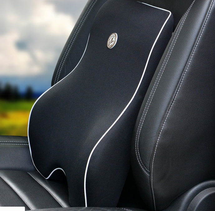 Car Memory Cotton Lumbar Suit Pillow Back Pad Waist Car Interior Seat Four Seasons Universal New Slow Rebound - 0 - CJ - A piece - Black - CJQCNBQC00051 - A piece - Black