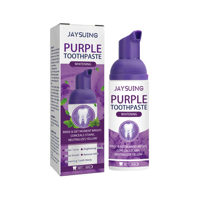 Jaysuing Purple Tooth Whitening Toothpaste Brightens Teeth, Cleanses Stains, Diminishes Odors, And Beauties Teeth Toothpaste - 5 - CJ