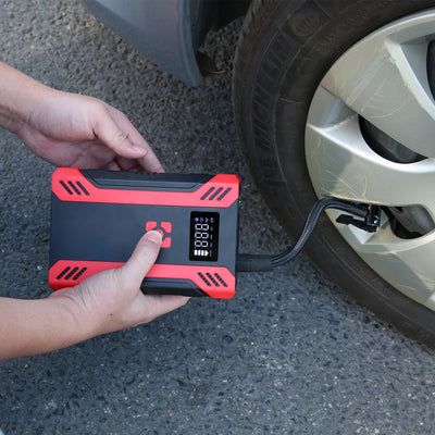 1Pc Car Jump Starter With Air Compressor Portable Car Battery Booster With Digital Tire Inflator With 2000mAh Peak Current For 12V Car 6.5L Gas Or 4.0L Diesel Engines - 5 - cjdropshipping