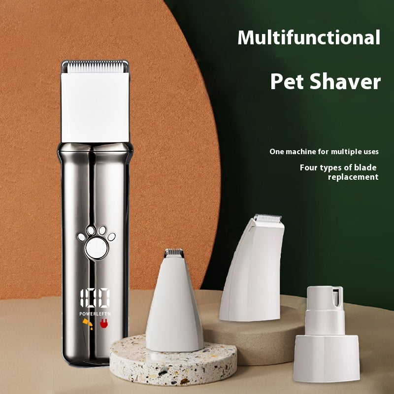 Electric Pet Shaver 4 - in - 1 Set Digital Display Washing Dog Cat Scissors - 0 - CJ