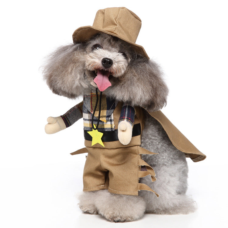 European And American Pet Products Clothing - 0 - CJ - PF82 Western Cowboy - XL - CJGD183684936JQ