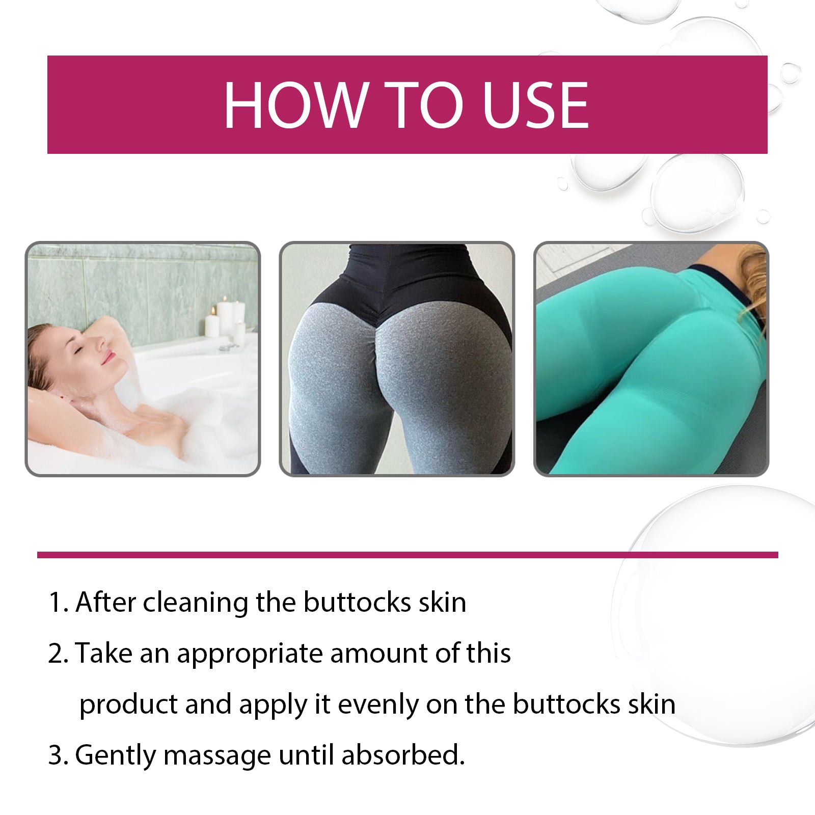 OceAura Butt Curve Enhance Cream, Hip Massage Firming Skin Slimming Show Figure Curve Ass Beautiful Buttock Cream - 5 - CJ