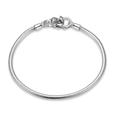 S925 Sterling Silver Base Snake Bone Chain Without Buckle Single Chain Bracelet Diy Accessories - 4 - CJ