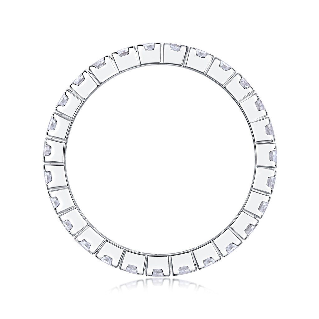 Multi-row Diamond Ring Luxury Fashion Set Moissanite Silver Ring