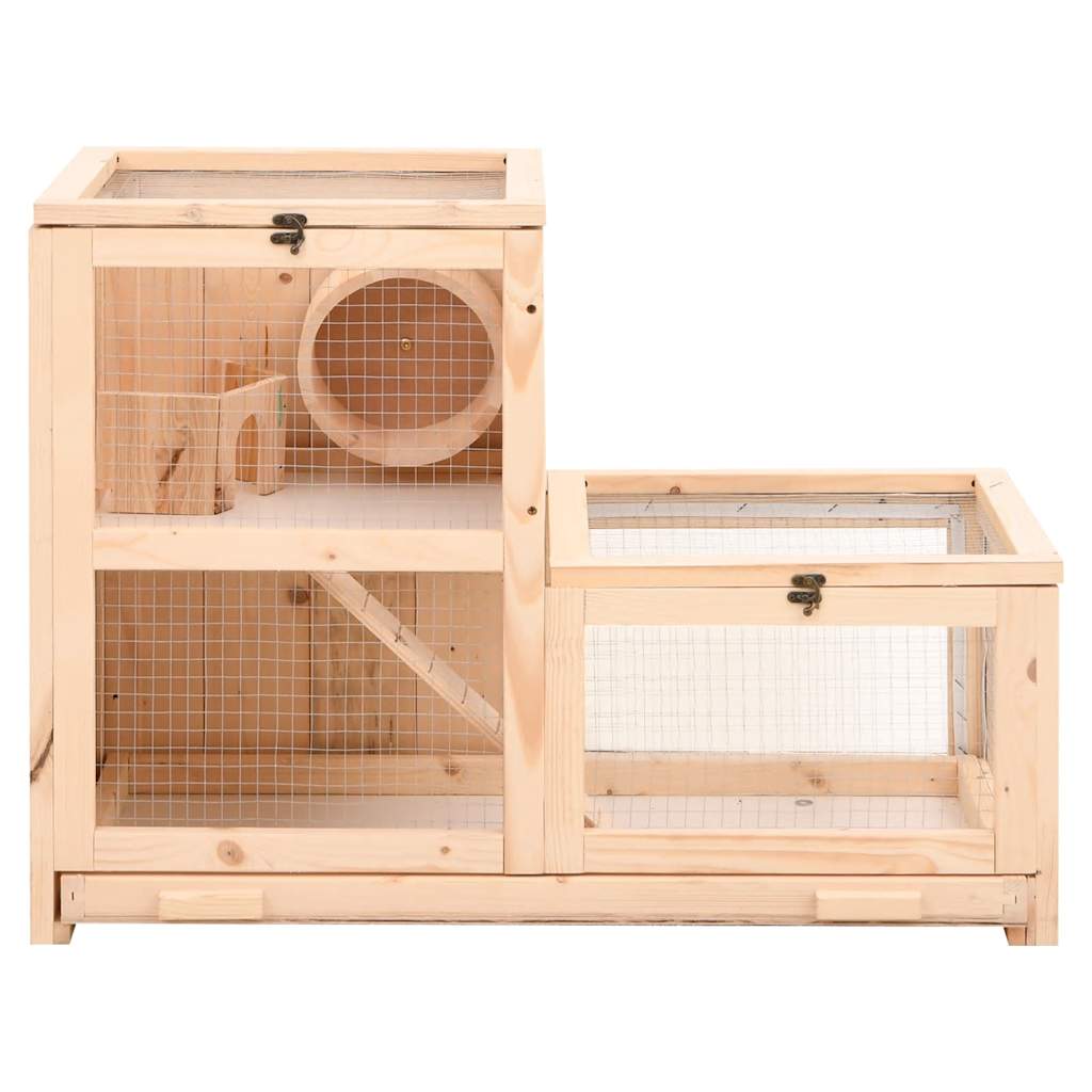 Hamster Cage 81x40x60 cm Solid Fir Wood - 5 - CJ