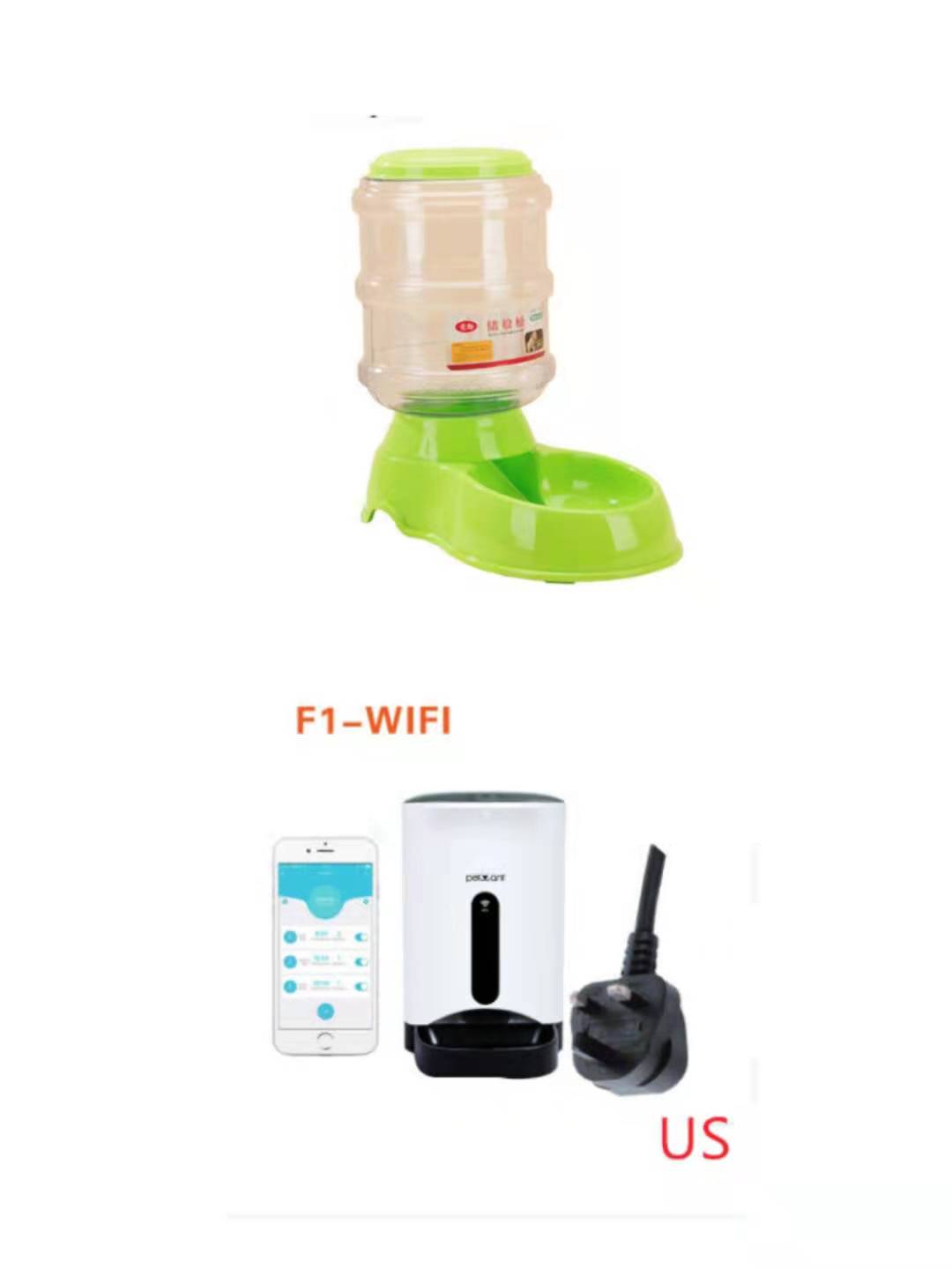 3.5L pet automatically feeding basin - 0 - CJ - Green us - Water F1WiFi - CJJJCWGY00043 - Green us - Water F1WiFi