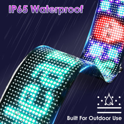 2Pack 16x96 Matrix Devil Eyes Lights For Car Ultra - thin Programmable LED Car Signs With APP Remote Control DIY Design Text Patterns Animations - 5 - CJ