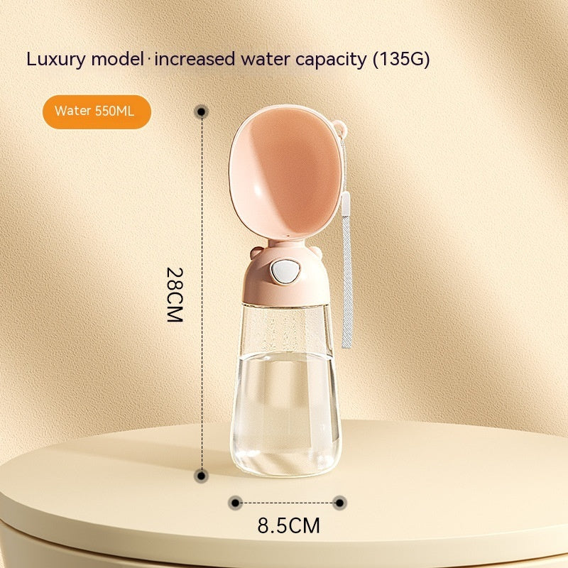 Portable Dog Water Bottle Food And Water Container For Pet Pets Feeder Bowl Outdoor Travel Drinking Bowls Water Dispenser - 0 - CJ - 3086 Luxury Style Brown - CJMY199304208HS