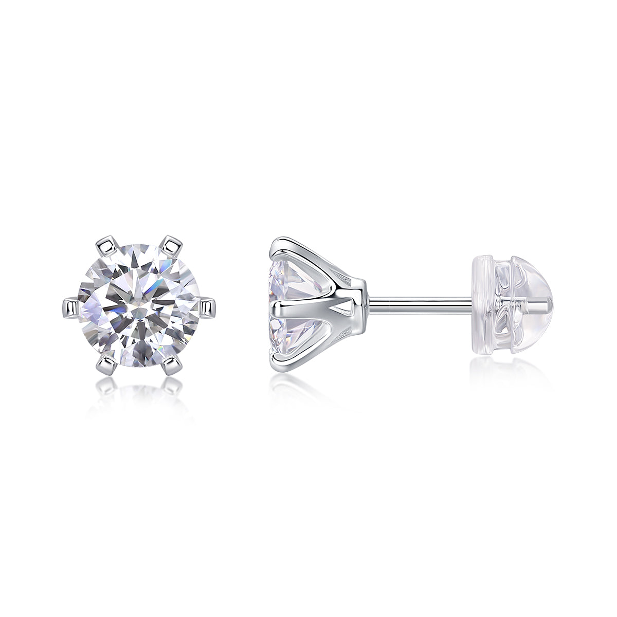 1Quiet Luxury Fashion Diamond Earrings Stud Set With Mosan Diamond Silver Ornaments Prohibit TikTok sales - 5 - CJ