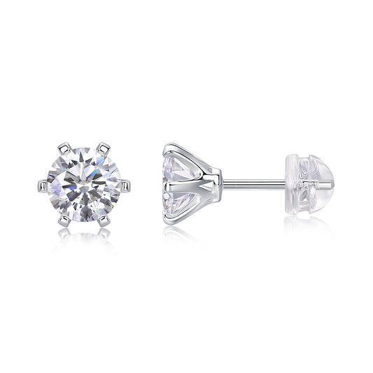 1Quiet Luxury Fashion Diamond Earrings Stud Set With Mosan Diamond Silver Ornaments Prohibit TikTok sales - 5 - CJ