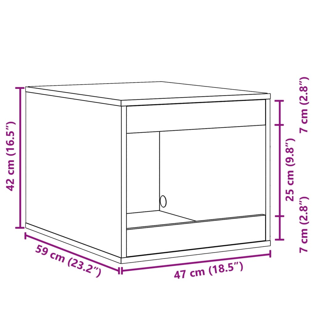 Cat Litter Box 47x Wood Material   Cat Litter Box Sonoma Oak - 5 - CJ
