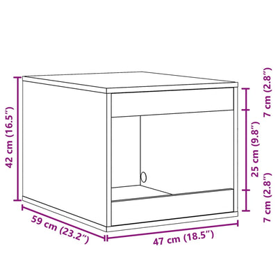 Cat Litter Box 47x Wood Material   Cat Litter Box Sonoma Oak - 5 - CJ