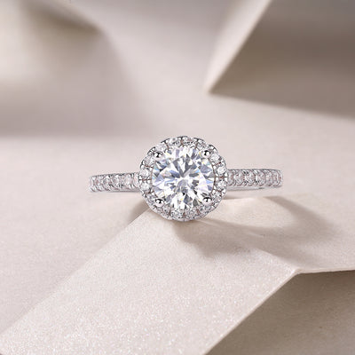1Hug Your Lover With A Large Diamond Ring Luxury Fashion Set With Moissanite Silver Ring Prohibit Tk Sales - 5 - CJ