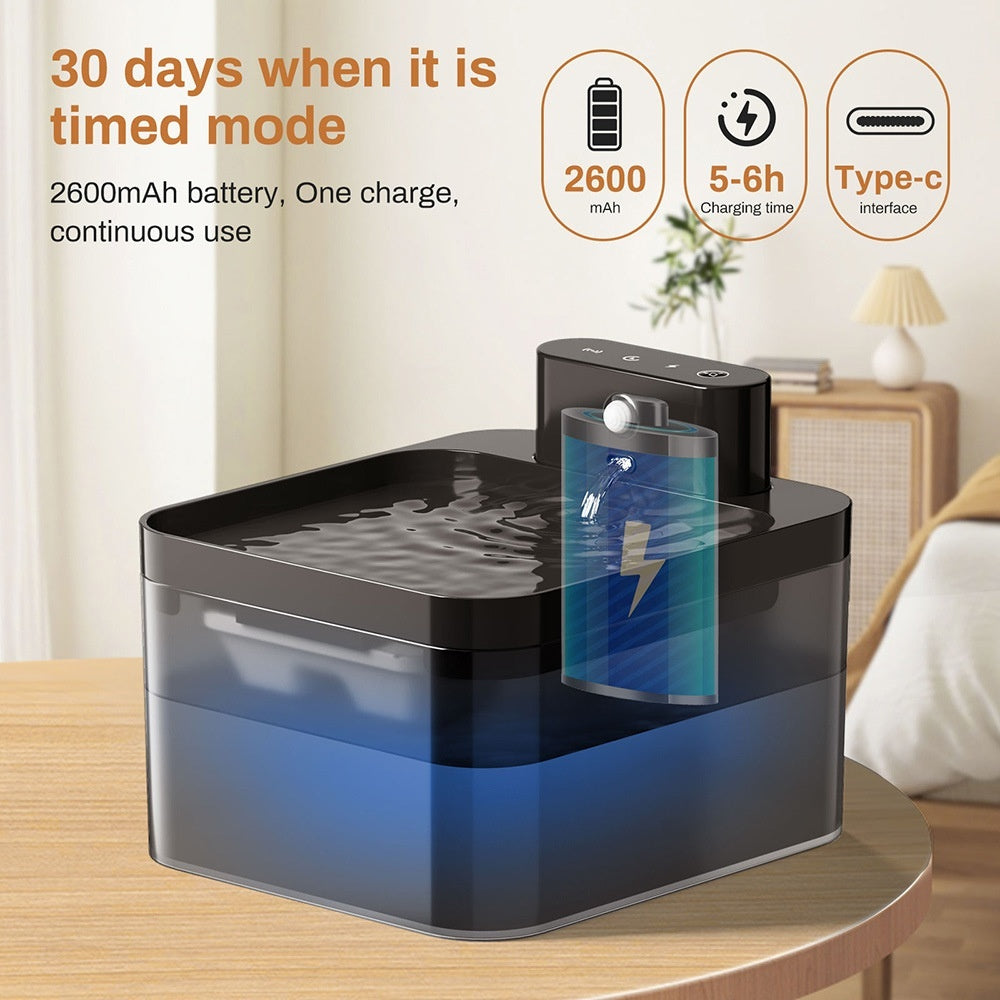 Stainless Steel USB Smart Pet Water Fountain - 0 - CJ