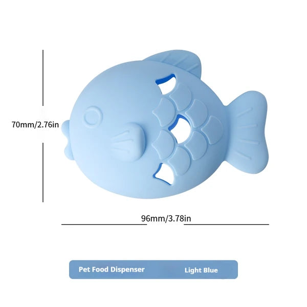 Fish - Shaped Dog Treat Dispenser Toy – Food - Grade Silicone Slow Feeder For Boredom Relief, Self - Entertainment & Pet Interaction – Durable Chew Toy With Treat Leakage Design, Teeth Cleaning Surface - 5 - CJ