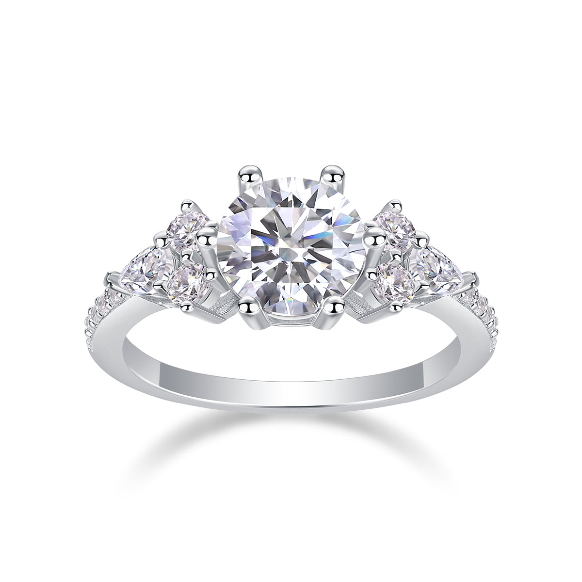 1Luxury Fashion Diamond Ring Moissanite Silver Ring Prohibit TikTok sales - 5 - CJ
