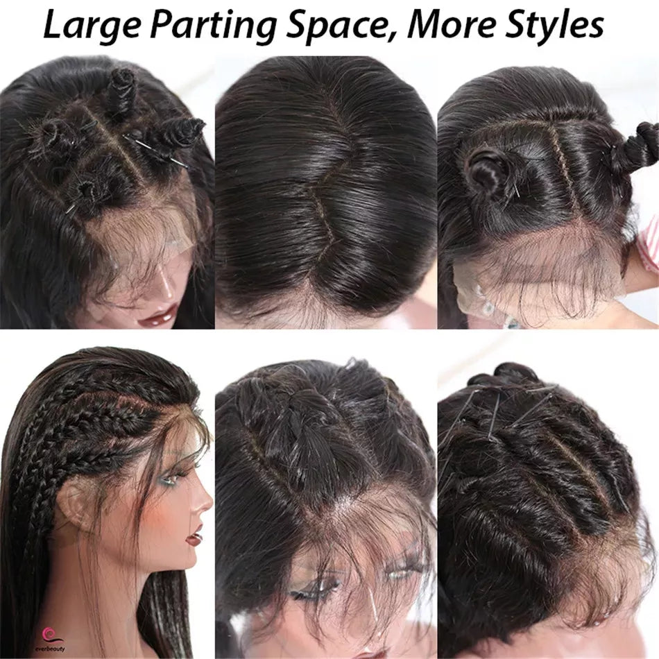6x4 Density Virgin Human Hair Wigs For Black Women Vietnamese Raw Hair Transparent Lace Front Pre - Plucked Bleached Knots - 5 - CJ