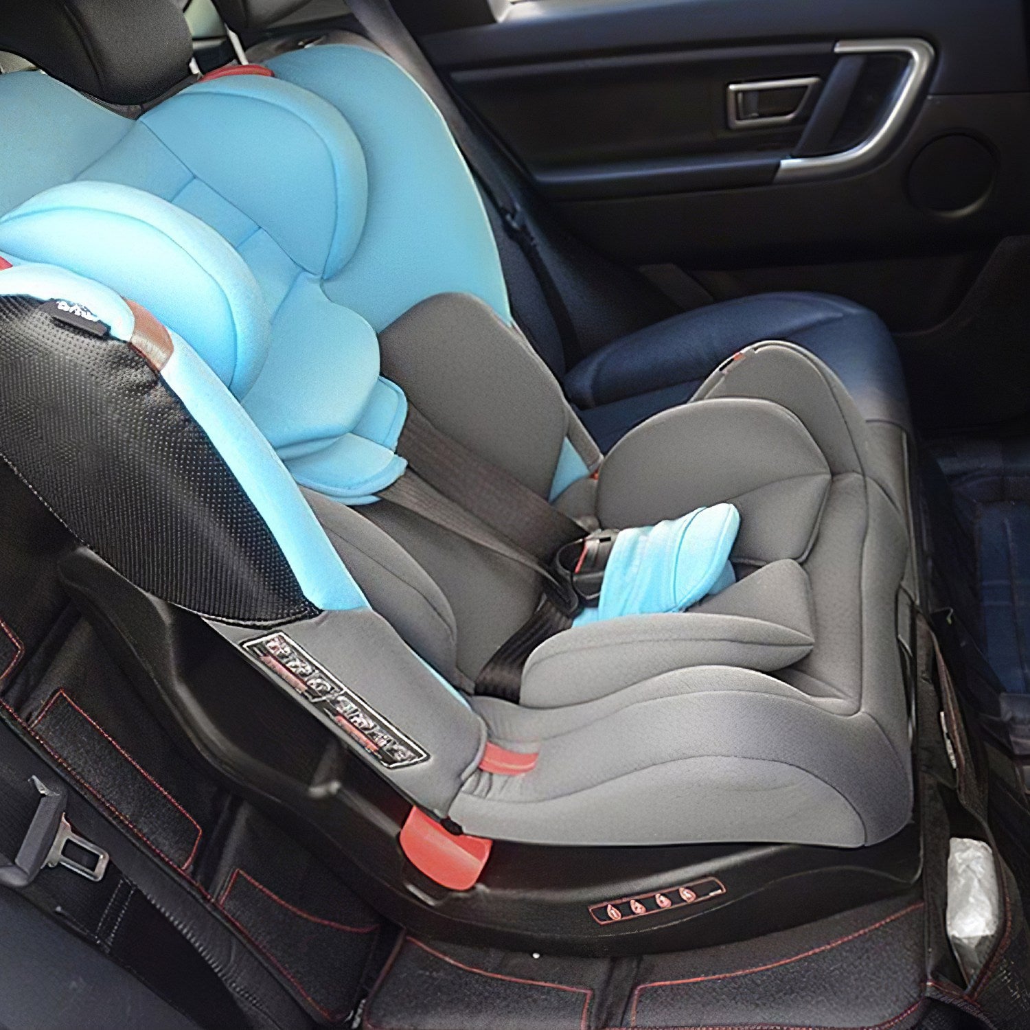 2 Packs Car Seat Protector Cushion Mat Pad With Thick Padding Protector For Child Baby Car Seat Mesh Pockets - 5 - CJ