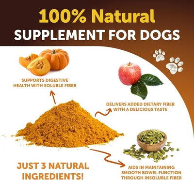 Pumpkin Powder For Dogs Digestive Support 16 OZ Fiber Supplement For Constipation For Gut Healthy Skin Digestion Glands Firm Stool Poop Anti Diarrhea Gas Relief Made In USA - 5 - CJ