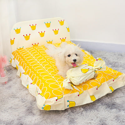 Teddy small dog pet bed - 0 - CJ - Yellow - S - CJJJCWGY02558 - Yellow - S