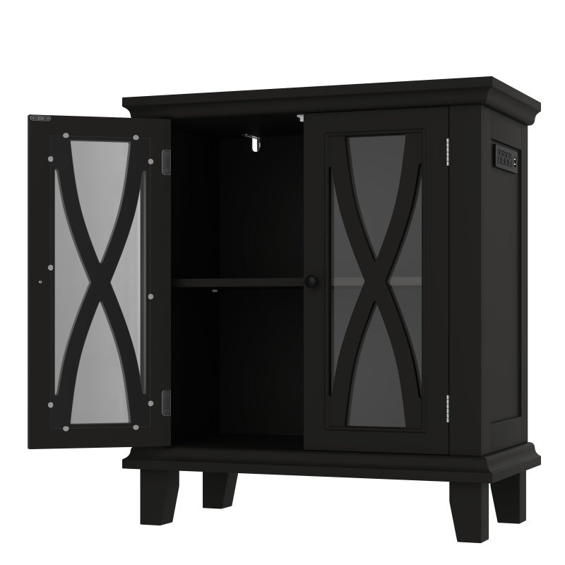 20 - gallon Aquarium Rack With 4 AC Outlets And 2 USB Outlets, Farmhouse - style Decorative Aquarium Rack Furniture With Adjustable Shelves 10 - 20 Gallon Reptile And Turtle Rack With Cabinet Storage Space - 5 - cjdroshippping