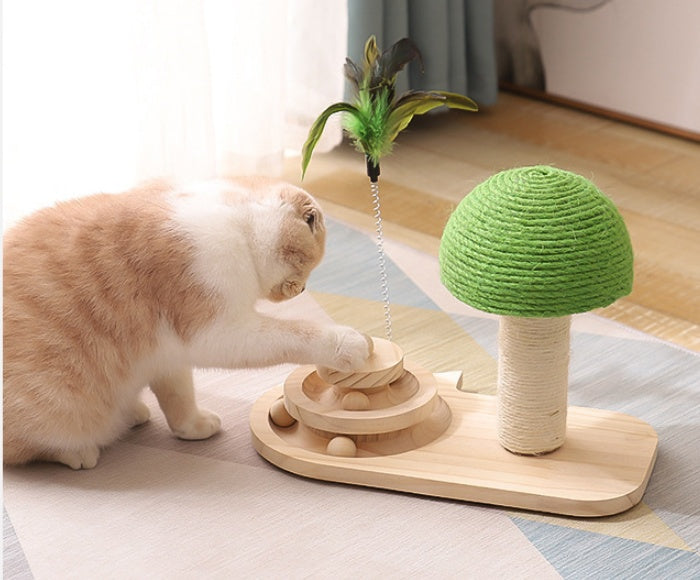 Pet Cat Tree Toys Cat Scratch Post Pet Furniture Scratching Post Cats Claw Scratcher Double Sisal Balls Cat Accessories - 0 - CJ