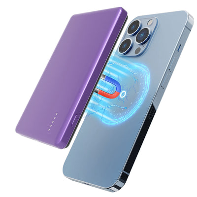 2 In 1 5000mAh 8MM Slim MagSafe Wireless Power Bank PD20W Magnetic Fast Charger Portable Phone Charger Fit For IOS Phone 15 14 13 12 Series And More - 5 - CJ