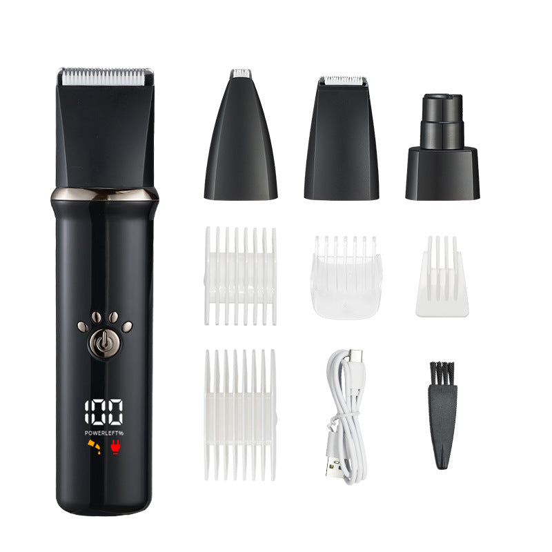 Electric Pet Shaver 4 - in - 1 Set Digital Display Washing Dog Cat Scissors - 0 - CJ