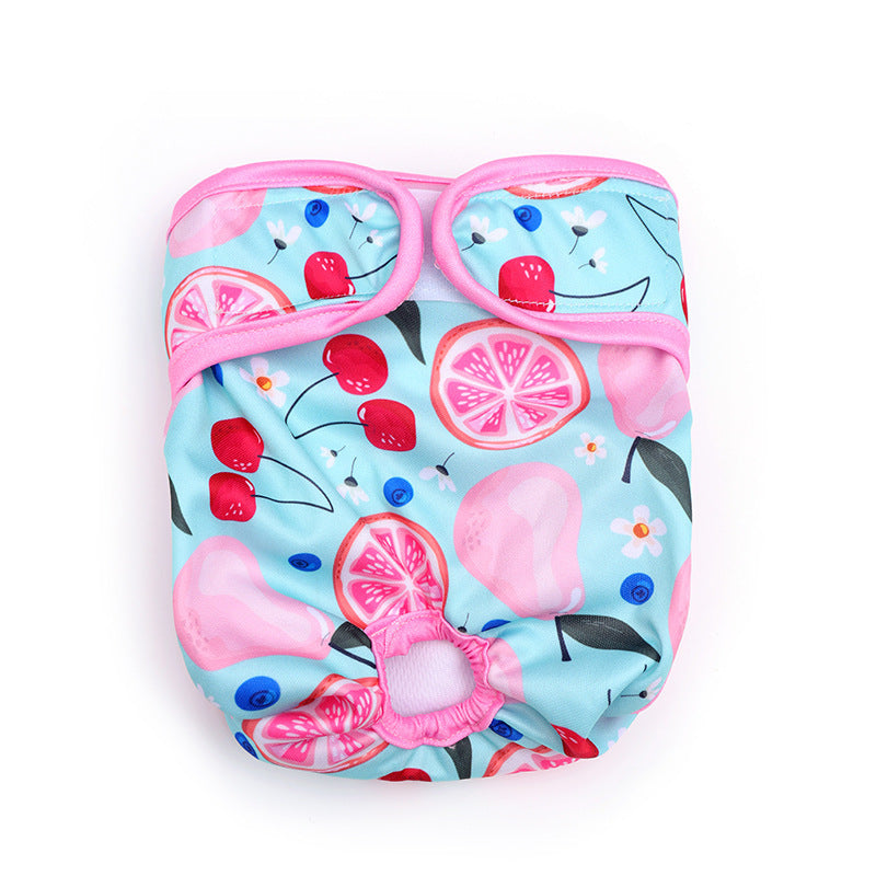 Fashion Printed Pet Supplies Menstrual Panties - 0 - CJ - Cherry - XL - CJYD229612810JQ