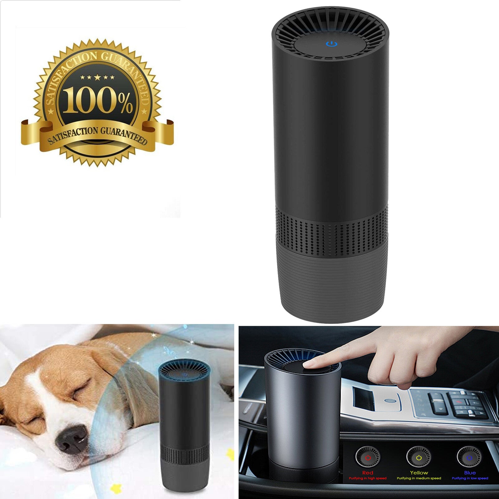 Room Car Air Purifier Cleaner HEPA Filter Remove Odor Dust Mold Home Allergies - 5 - CJ