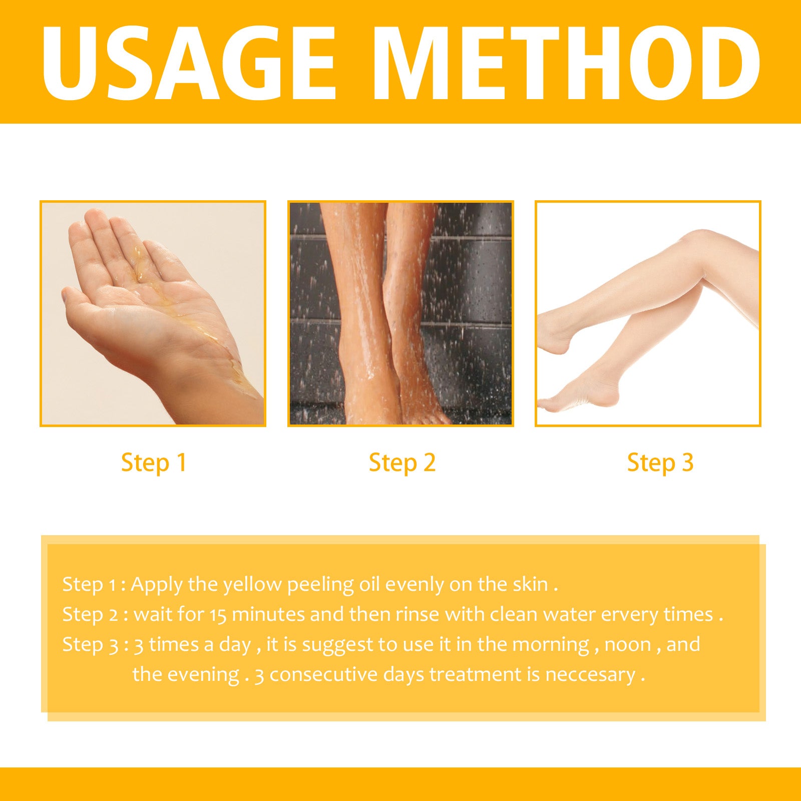 OUHOE Yellow Exfoliating Oil Hydrates And Moisturizes Skincare Body, Clears Skin, Brighens Skin Tone - 5 - CJ