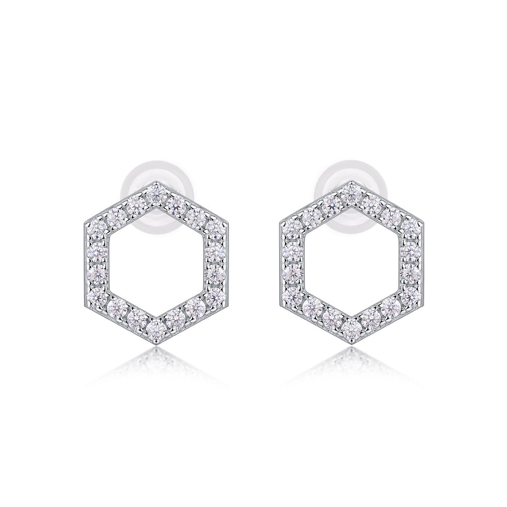 Empowering The Future - Fashionable, Trendy And Affordable Jewelry With Moissanite S925 Sterling Silver And Platinum-plated Stud Earrings
