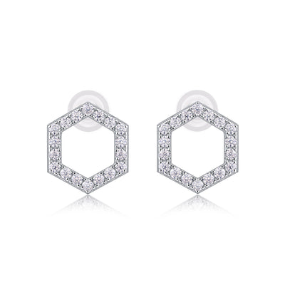 1Empowering The Future - Fashionable, Trendy And Affordable Jewelry With Moissanite S925 Sterling Silver And Platinum - plated Stud Earrings Prohibit TikTok sales - 5 - cjdropshipping