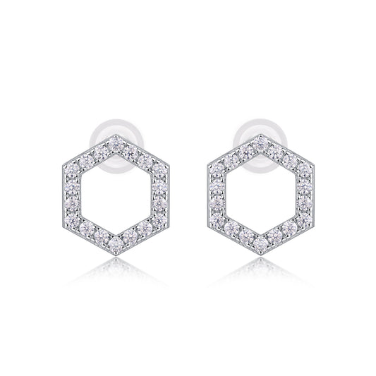 1Empowering The Future - Fashionable, Trendy And Affordable Jewelry With Moissanite S925 Sterling Silver And Platinum - plated Stud Earrings Prohibit TikTok sales - 5 - cjdropshipping