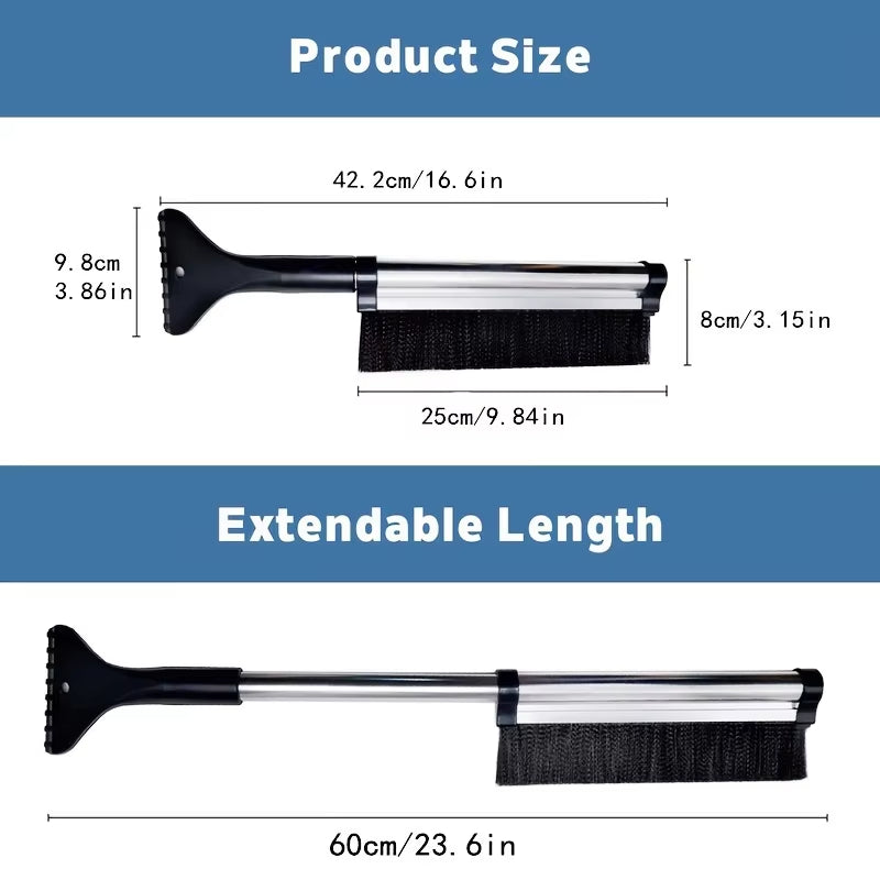Car Windshield Wiper, Snow Removal Brush, Snow Shovel, Extendable Stainless Steel Cleaning Tool, Broom Cleaning Accessories - 5 - cjdropshipping